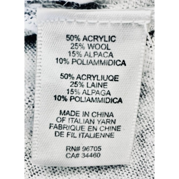 REBECCA TAYLOR Heather Grey Animal Print🐆 (Alpaca Wool Sweater) Medium *NWOT🎁* - Picture 3 of 3